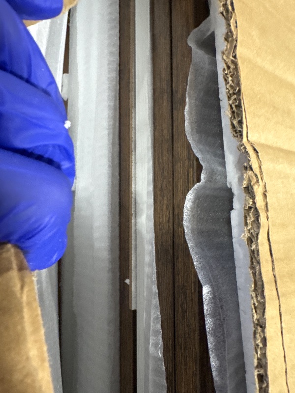 Photo 1 of ** PARCIAL SET 2 BOX ** Tribesigns 71-Inch Executive Desk, L-Shaped Desk with Cabinet, Large Office Desk with Drawers and Storage Shelves, Writing Table Computer Desk for Home Office, Brown and White