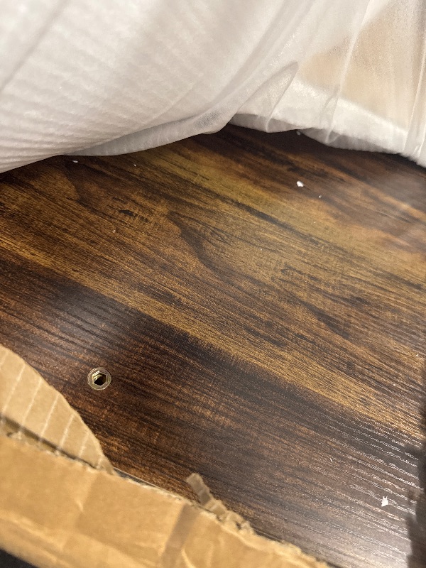 Photo 1 of ** PARCIAL SET 2 BOX ** Tribesigns 71-Inch Executive Desk, L-Shaped Desk with Cabinet, Large Office Desk with Drawers and Storage Shelves, Writing Table Computer Desk for Home Office, Brown and White