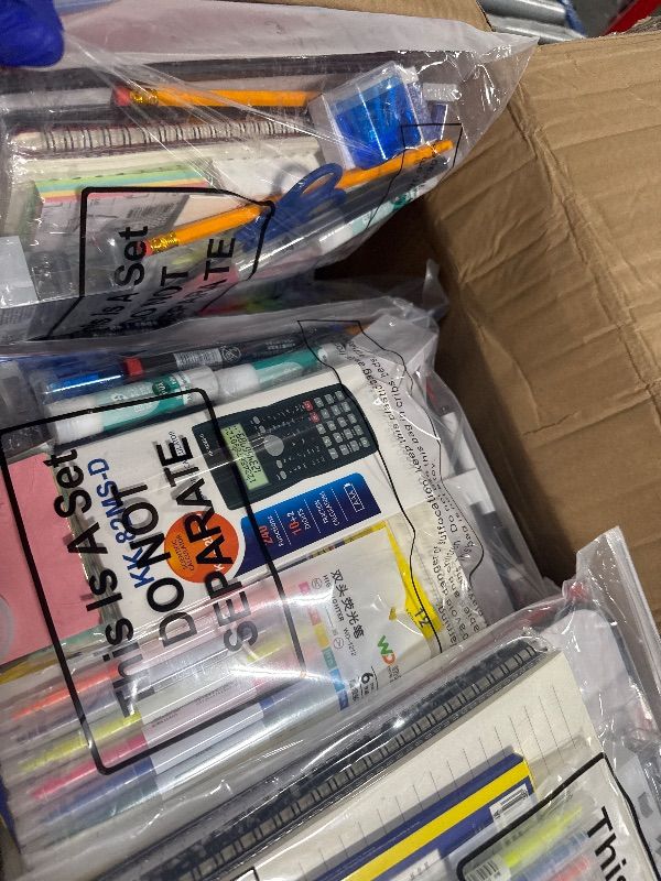 Photo 1 of ** NO RETURN/ FINAL SALE** Gilprop 12 Sets Middle and High School Supplies Kit, 51 Pcs Per Set Back to School Supplies College Bundle Essential Stuff Bulk Stapler Notebook Calculator for Senior Student Girl Teen Classroom Boy