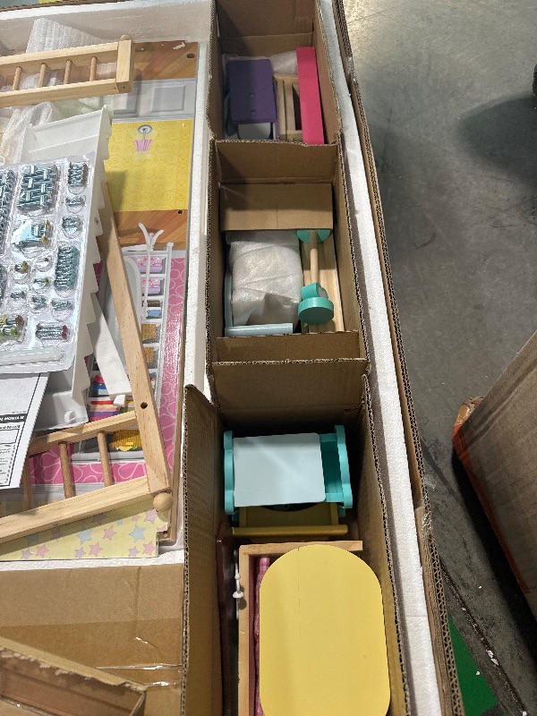 Photo 1 of ** New / no returns** KidKraft Majestic Mansion Wooden Dollhouse with 34-Piece Accessories, Working Elevator and Garage, Gift for Ages 3+