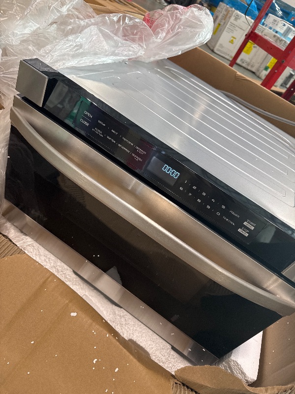 Photo 1 of ** TESTED FUNCTIONAL ** Midea MM12S2ASZ Oven 1000W, 1.2 Cu.ft Drawer, 24'' Built-in Microwave, Stainless Steel, Child Safety Lock, One-Touch, Auto-Menus