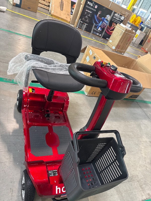 Photo 1 of ** Missing battery and key** HOBIK Electric Mobility Scooter for Adults and Seniors,24V/12A Battery Long Rang 4.9MPH Foldable 4 Wheels Wheelchair,265 LBS Weight Capacity Commuter Scooter,with LED Headlights and Basket