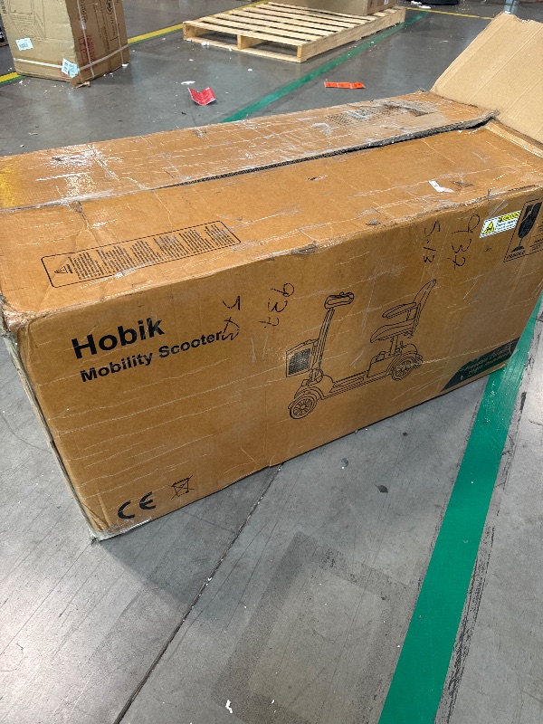 Photo 1 of ** Missing battery and key** HOBIK Electric Mobility Scooter for Adults and Seniors,24V/12A Battery Long Rang 4.9MPH Foldable 4 Wheels Wheelchair,265 LBS Weight Capacity Commuter Scooter,with LED Headlights and Basket