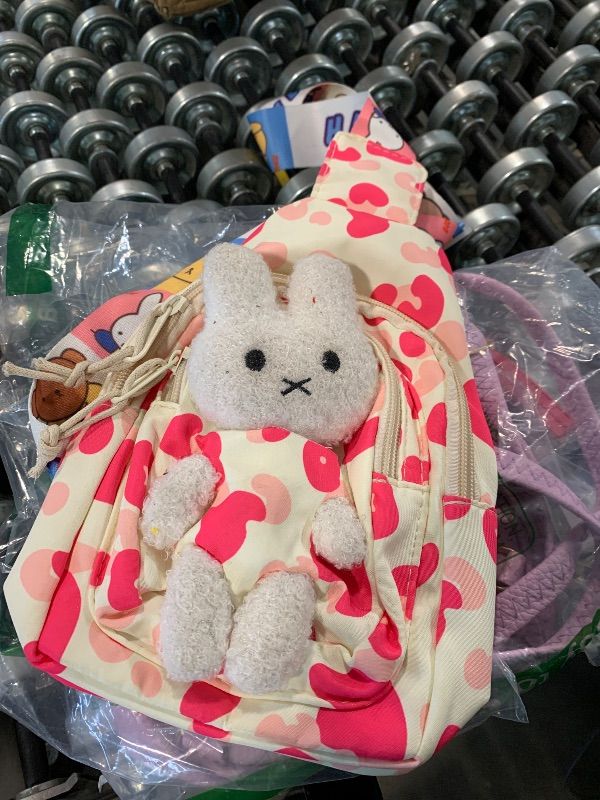 Photo 1 of * dirty*Hiflyer Kids Sling Bag - Kawaii Backpack, Crossbody Bag & Mini Backpack for Girls (Pink)