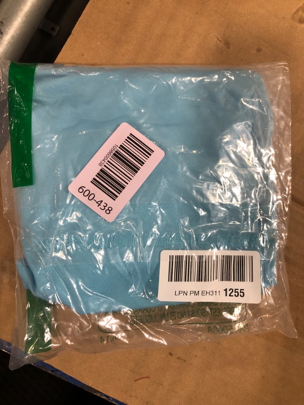 Photo 1 of **2 STAINS ON BACK***Artfish Women Long Sleeve Turtleneck Crop Top Mock Neck Tight Fitted Shirts Light Blue, XL