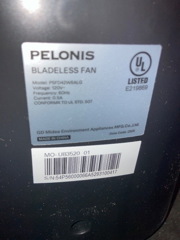 Photo 1 of ** USED/ TESTED FUNCTIONA/ INCLUDED CONTROL L ** PELONIS 40" Bladeless Tower Fan with Powerful Airflow, Ultra-Quiet DC Motor (22 dB), 6 Speeds, 4 Modes, Remote Control, 7-Hour Timer, 90° Oscillation, Safe Design for Bedroom, Home, Office