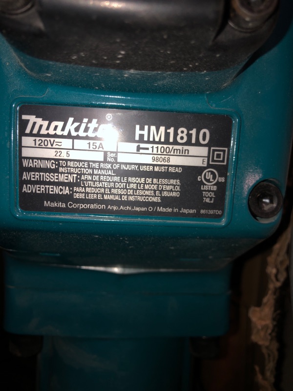 Photo 1 of ***USED****Makita HM1810X3 70 lb. AVT® Breaker Hammer, accepts 1-1/8" Hex bits
