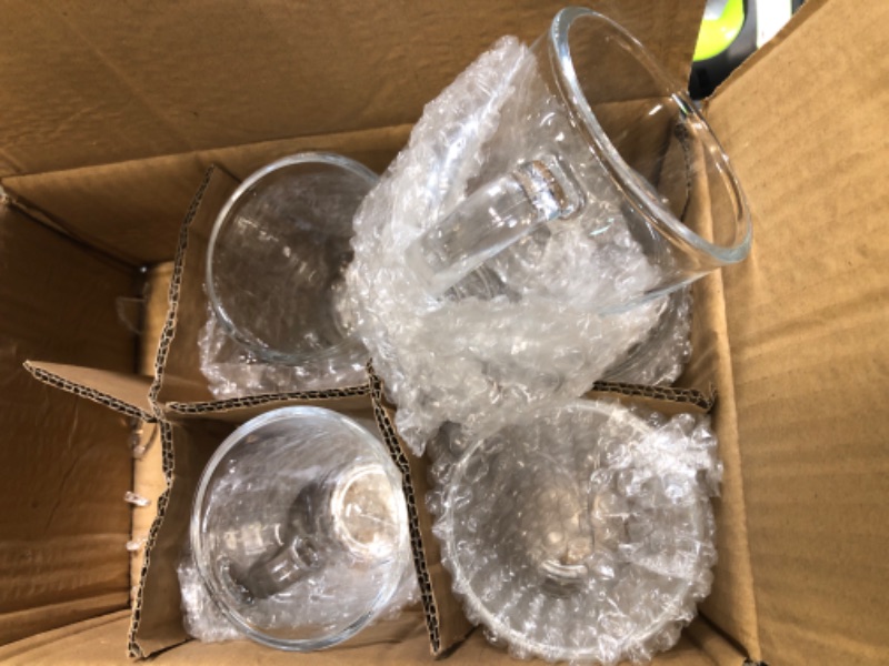 Photo 1 of **missing one**D.M DESIGN·MASTER [6 PACK,12 OZ - Premium Glass Coffee Mugs with Handle. Transparent Tea Glasses for Hot/Cold Beverages, Perfect Design for Americano, Cappuccino, Tea and Beverage.