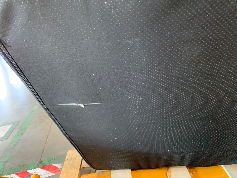 Photo 1 of **open item, has a rip on bottom, see pictures. MAXYOYO 3 Seater Couch for Living Room, Boneless Couch with Tufted Cushion & Backrest, Upholstered Floor Sofa with Armrests, Sofa in A Box, No Assembly Required, Black **SOLD AS IS**