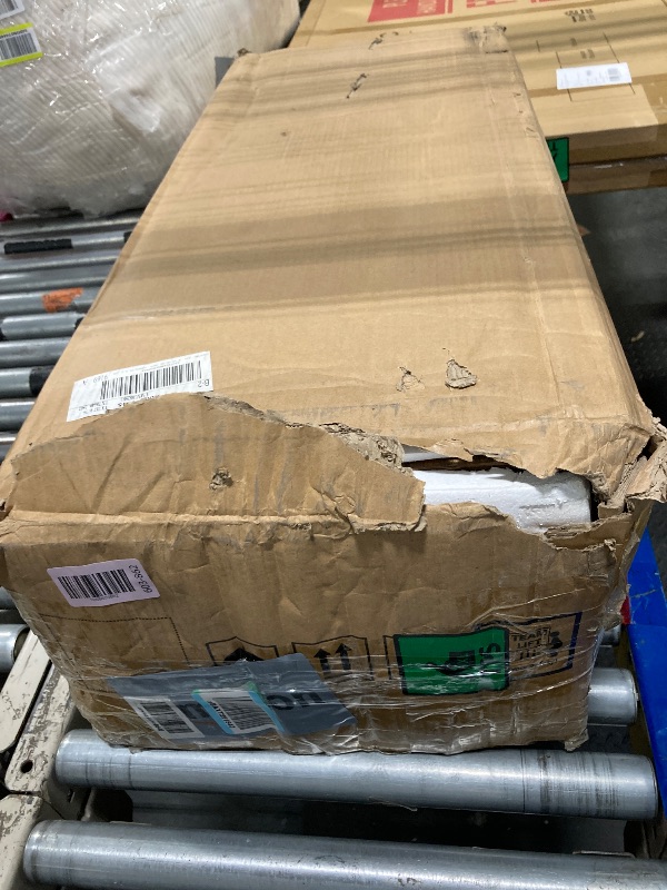 Photo 1 of **CORNER IS DAMAGED, SEE PICTURES**Tribesigns Large Bakers Rack, 55" Wide Kitchen Hutch Cabinet Microwave Stand with 11 Hooks, 5-Tier Baker’s Rack Kitchen Storage Shelf with Hutch, Rustic Brown