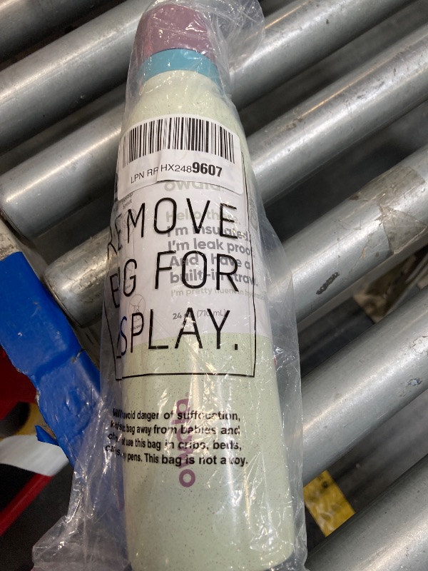 Photo 1 of **SMALL DENT** Owala FreeSip Twist Insulated Stainless Steel Water Bottle with Straw for Sports and Travel, BPA-Free, 24-oz, Confetti