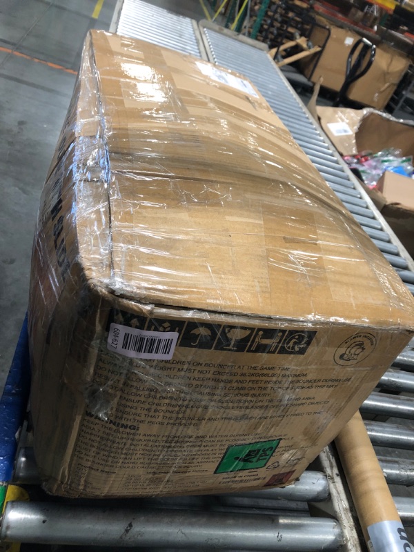 Photo 1 of ***heavily used***Causeair Inflatable Water Slide with Bounce House,Dolphin Styling,Splashing Pool,Double Water Cannon,Climbing Wall,Heavy Duty GFCI Blower,Inflatable Water Park Slide for Kids Backyard Summer