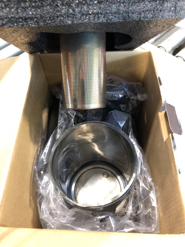 Photo 1 of **used**Electric Tea Kettle, INTASTING Glass Electric Kettle with tea Infuser and Precise knob temperature control, 1200W Fast Heating, BPA-Free, Easy to Clean, for Tea and coffee, 1 Liter (Dark Gray)