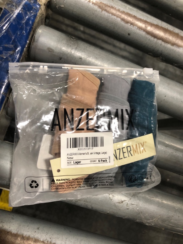 Photo 1 of ***INCOMPLETE****ANZERMIX Women's Breathable Cotton Thong Panties Pack of 6 (6-pack Dark Vintage, Large)