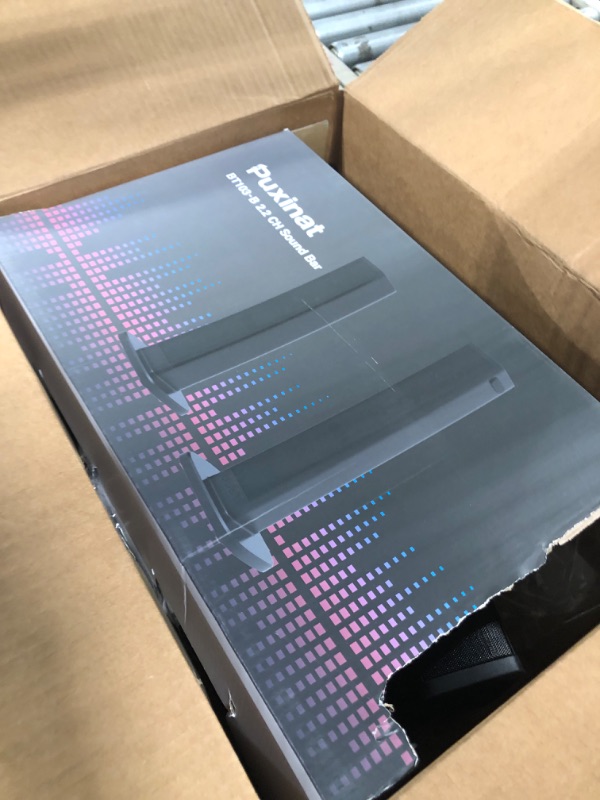 Photo 1 of ***Missing remote*** Puxinat 2 in 1 Separable Sound Bar for Smart TV, 2.2 Channel 32Inch Bluetooth 5.0 TV Speaker for Surround Sound System, Built-in Dual Subwoofer, Bass Adjustable, Remote Control Included(Sound Bar)