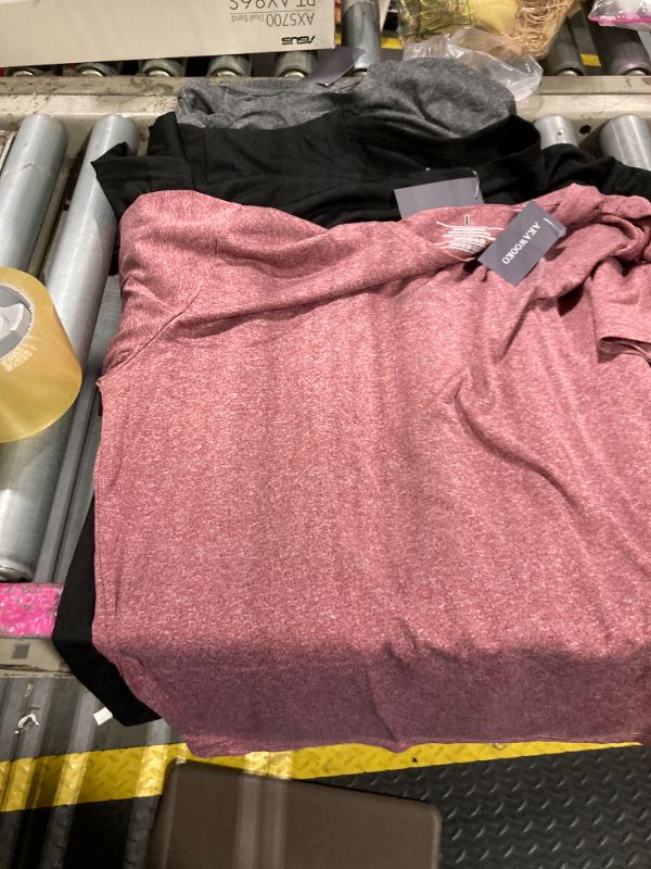 Photo 1 of [JUST 3, RED/GRAY/BLACK] Men's Dry Fit T Shirts Athletic Running Gym Workout Short Sleeve Tee Shirts for Men (US, Alpha, Large, Regular, Regular)