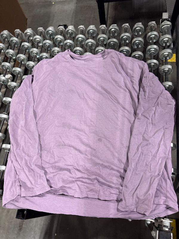 Photo 1 of **MINOR STAIN**
THE GYM PEOPLE Women's Long Sleeve Workout Shirts Back Loose Fit Running Tee Tops with Thumb Hole Grey Purple Small