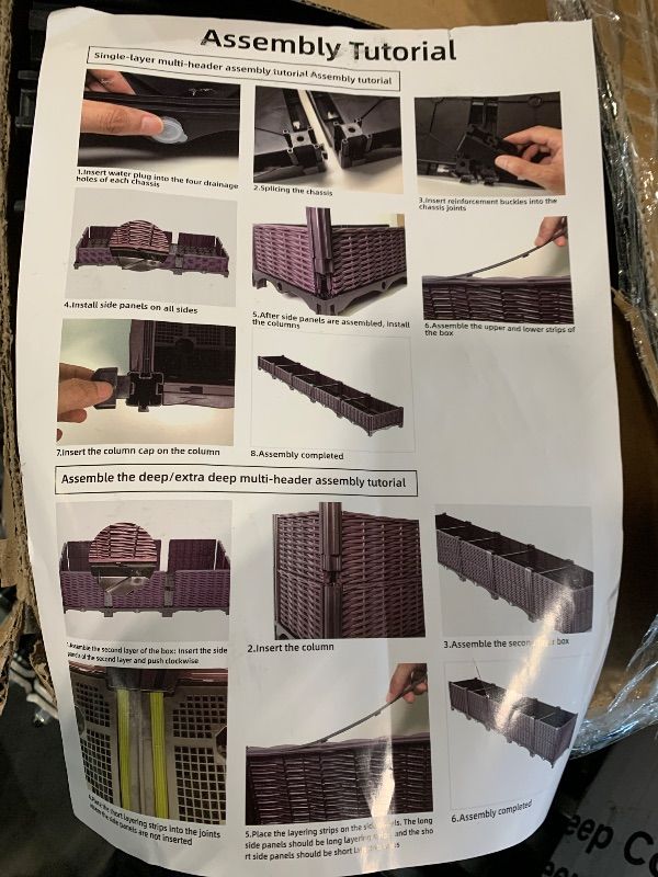 Photo 1 of **Similar To Item Pictured** AprilGarden Planter Box Raised Garden Bed with Reinforced Support Rods, Drainage Grid, Multi-Combination Options for Vegetables, Flowers, and Herbs, Ideal for Balcony, and Patio Gardening