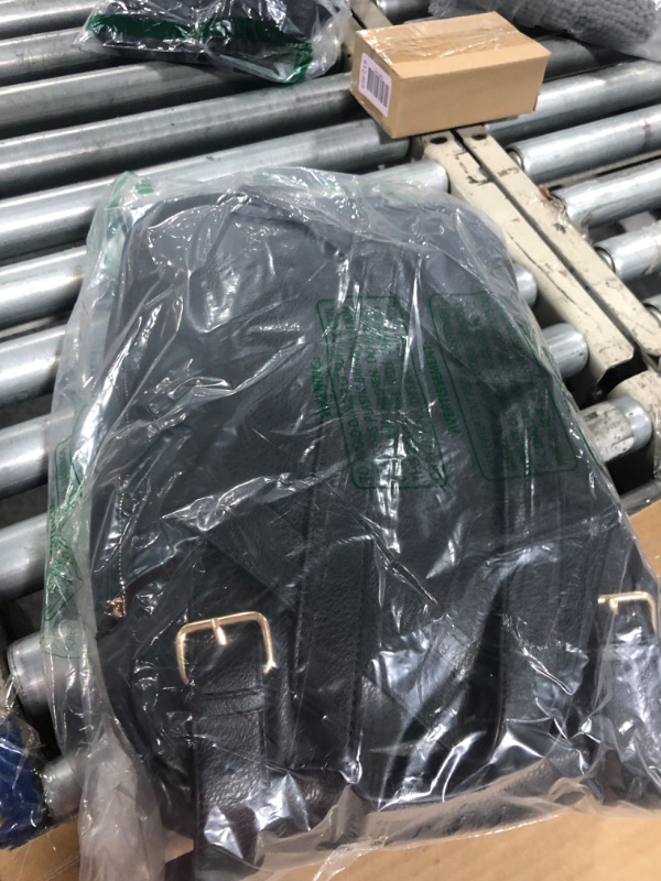 Photo 1 of  Classic Leather Slim Backpack, Black, One Size