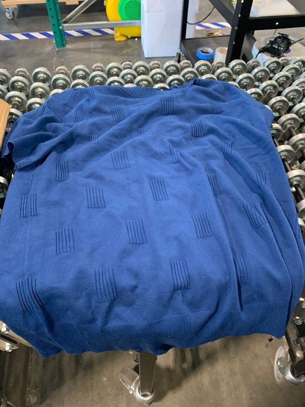 Photo 1 of * bbArach&Cloz Womens Summer Fall Tops 2025 Fashion Short Sleeve Sweaters Crew Neck Lightweight Knit Dressy Teacher Blouse Blue XL