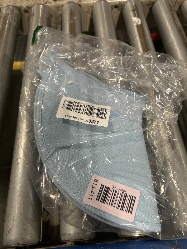 Photo 1 of **CONTAINS MAKEUP STAINS** Sun Hats for Women - Wide Brim Sun Visor Hat for Women, UPF50+ Lightweight Foldable Ponytail Sports Cap Blue