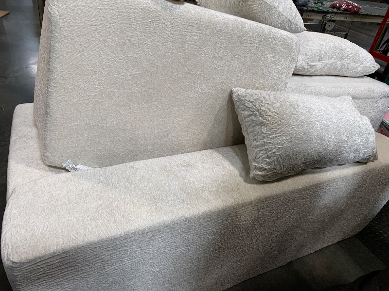 Photo 1 of *** SIMILAR IMAGE UNKNOWN SIZE OR MODEL/ FINAL SALE- NO RETURN***Cloud Couch Modular Sectional,Deep Sectional Sofa,Boucle Fabric Convertible Compressed Spacious Foam-Filled Sofa,White Couch for Living Room (Beige + Boucle + 1 Seat-3)