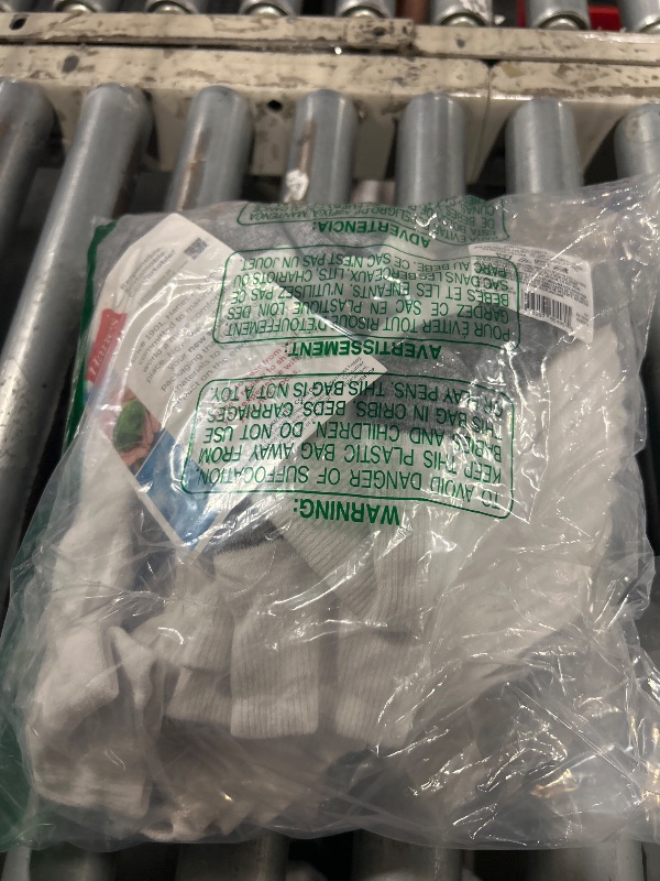 Photo 1 of ** UNKNOWN SIZE*** Hanes Men's Ankle Socks, Double Tough Max Cushion Socks, Moisture-Wicking Socks, 12-Pairs