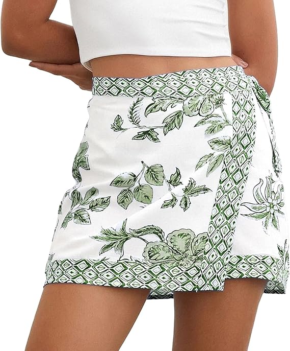 Photo 1 of *** SIMILAR IMAGE***Womens Floral Wrap Mini Skirt  size L