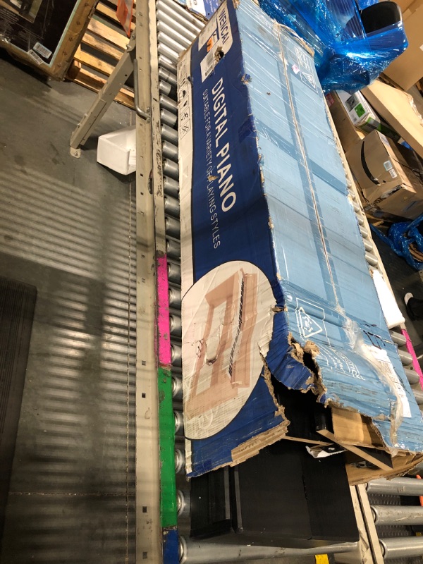 Photo 1 of ****MAJOR DAMAGE AND MISSING PARTS, FOR PARTS ONLY, SALE FINAL**** WENCAI 88 Key Electric Piano Velocity-Sensitive Keyboard, 88 Keys Home Upright Digital Pianos, Wooden Electronic Piano for Beginner Adult with 3 Pedals, Supports USB-MIDI/Wireless Connect,
