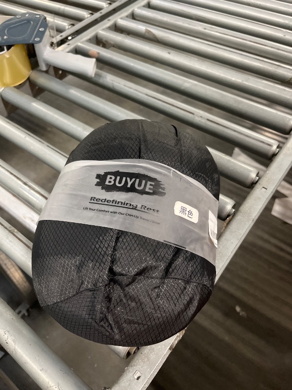 Photo 1 of BUYUE Travel Neck Pillows for Airplanes, 360° Head Support Sleep for Long Flight, Skin-Friendly & Breathable, Kit with 3D Contoured Eye Mask, Earplugs and Storage Bag (Adult, Black, 90+ lbs)