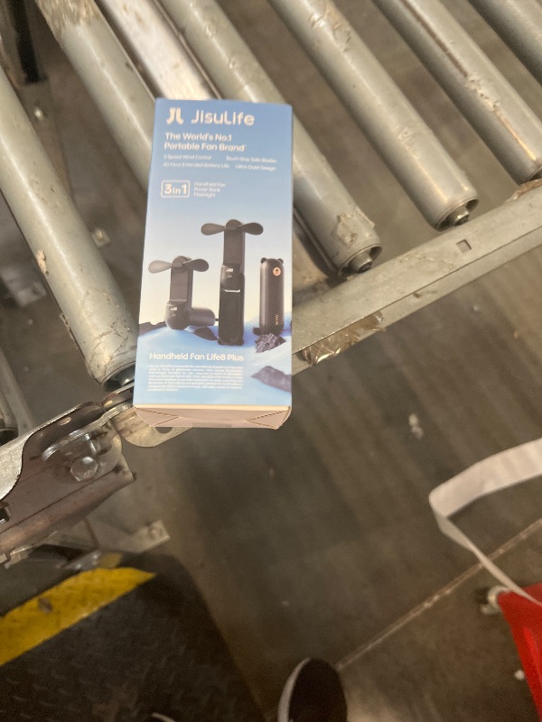 Photo 1 of **MISSING CHARGER***JISULIFE Handheld Fan with 4500 mAh Powerbank Max 37 Hours Runtime, Pocket Portable Battery Operated or USB Powered Folding Personal Fan, 3 Speeds, Gifts for Women Men Kids Gift for Festival-Black