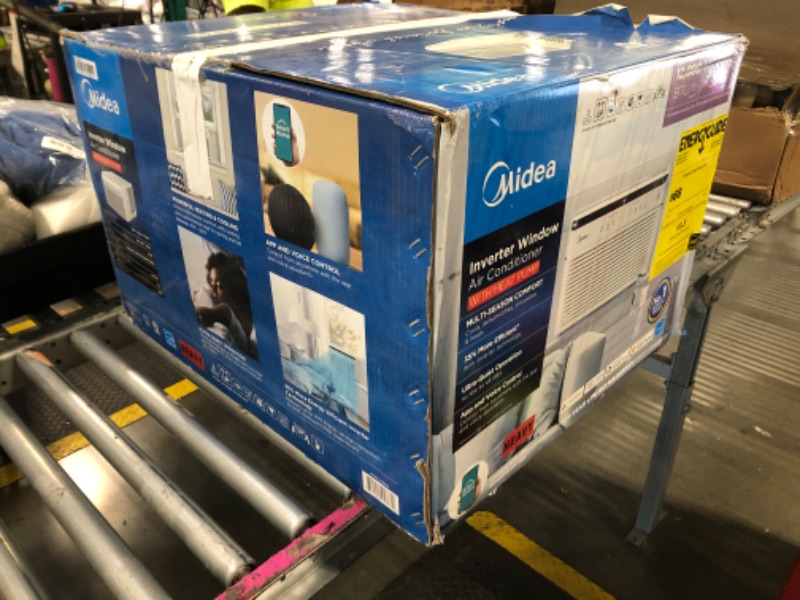 Photo 1 of Midea 12,000 BTU Smart Inverter Air Conditioner Window Unit with Heat and Dehumidifier – Cools up to 550 Sq. Ft., Energy Star Rated, Quiet Operation, Electronic Controls, Remote Control, White