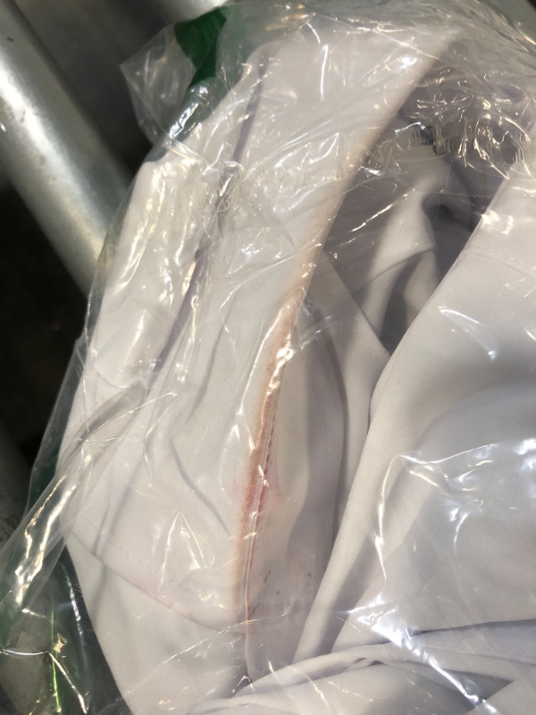 Photo 1 of *few stain marks* SIR7 Men's Slim Fit Stretch Dress Shirt Solid Color Microelastic Long Sleeve Casual Soft Business Button Up Shirts White Large