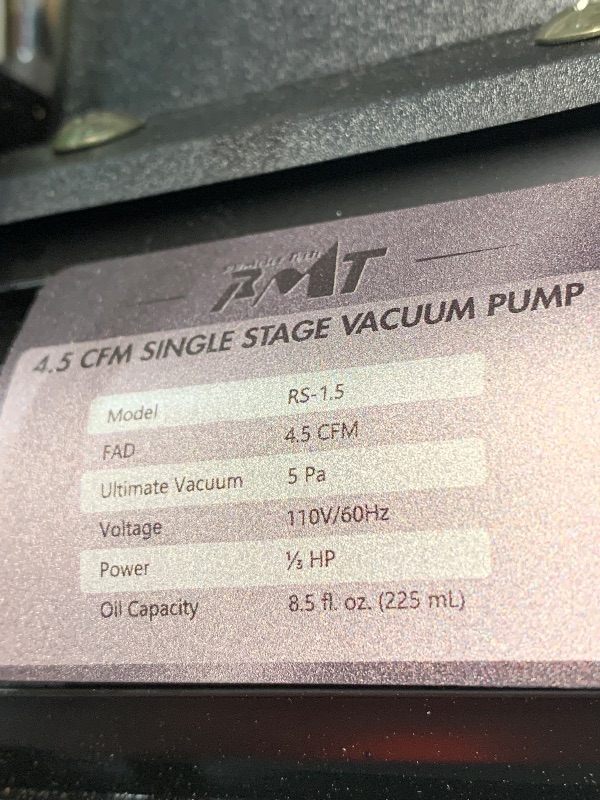 Photo 1 of (see all images) PB Motor Tech 3 Gallon Vacuum Chamber Kit with Tempered Glass Lid - 4.5CFM Vacuum Pump. 38 Micron Vacuum Pump Kit (Oil Not Included) - Ideal for Wood Stabilization