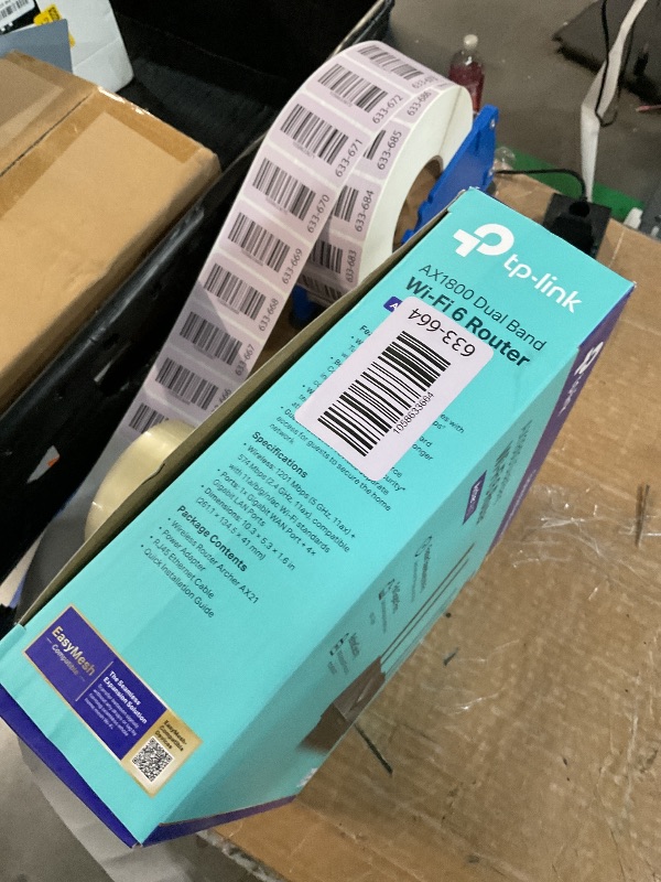Photo 1 of (used)(see all images) TP-Link AX1800 WiFi 6 Router V4 (Archer AX21) – Dual Band Wireless Internet, Gigabit, Easy Mesh, Works with Alexa - A Certified for Humans Device