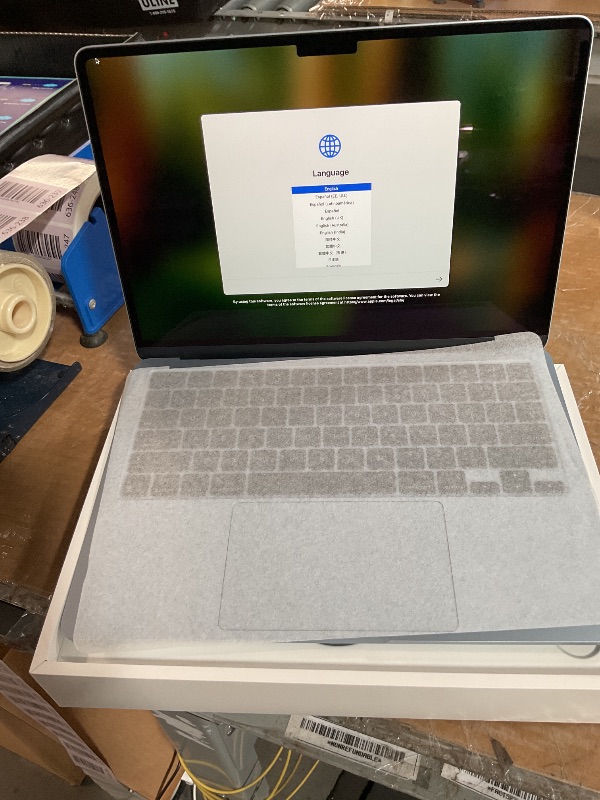 Photo 1 of ***(MISSING POWER CORD)***Apple 2025 MacBook Air 13-inch Laptop with M4 chip: Built for Apple Intelligence, 13.6-inch Liquid Retina Display, 16GB Unified Memory, 256GB SSD Storage, 12MP Center Stage Camera, Touch ID; Sky Blue