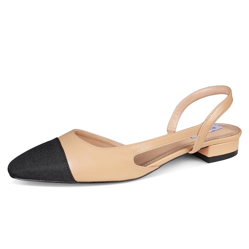 Photo 1 of (11) (BAGGED) Slingback Flat Shoes for Women Closed Round Toe Low Heeled Sandals Womens Casual Dress Ballet Flats, size 11