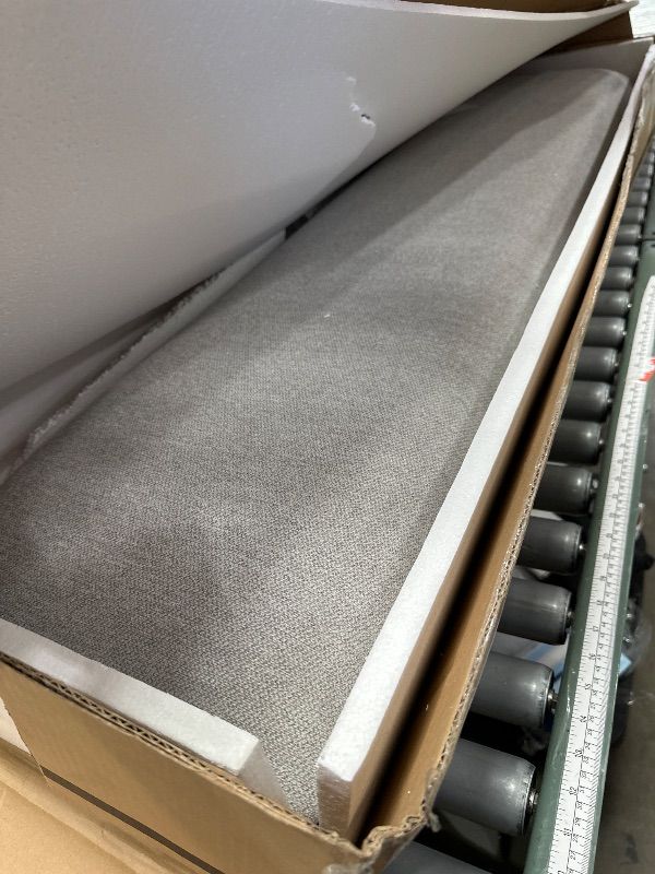 Photo 1 of ***MISSING PARTS***
Signature Design by Ashley Lyncott 59" Upholstered Solid Wood Frame Dining Bench, Gray/Brown
