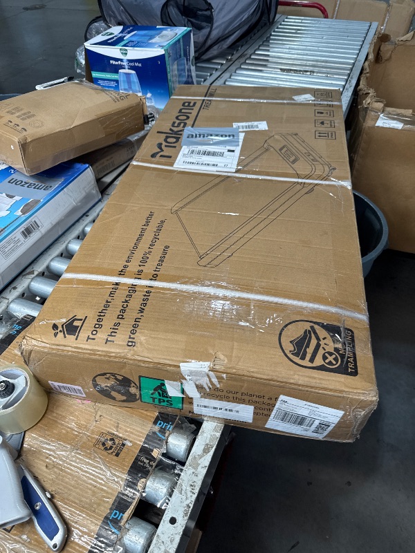 Photo 1 of (PARTS) (MISSING REMOTE) (NON-FUNCTIOANL) Maksone Portable Walking Pad with Remote Control,Wooden Office Treadmill for Home&Work?LED Dispaly Under Desk Treadmill