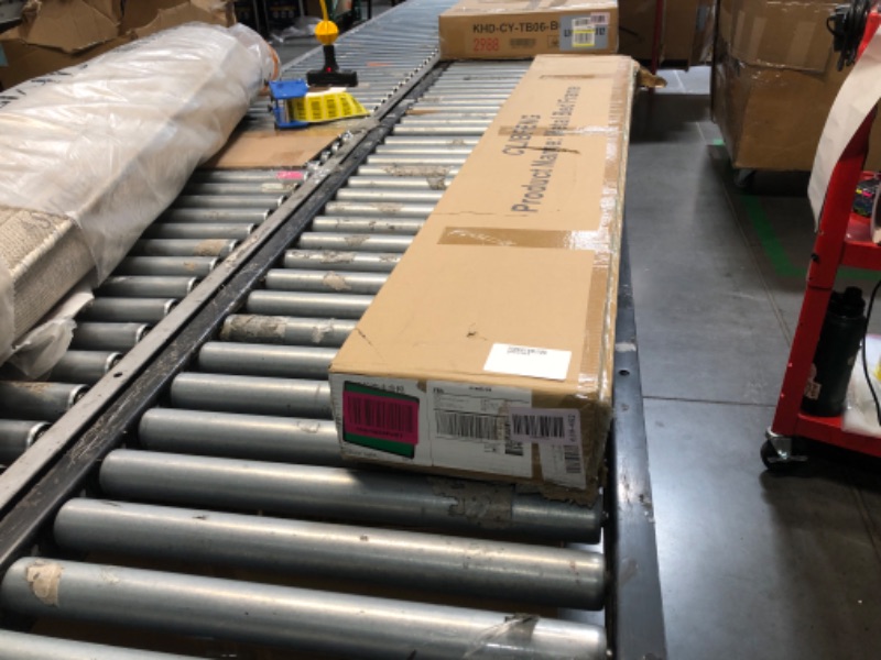 Photo 1 of (PARTIAL SET) (USED/FAIR) CLIBFENG Queen Bed Frame with Headboard and Footboard,Steel Slats Support-LED Bed Frame with USB Charging Station,Mattress Foundation-Under Bed Storage,No Box Spring Needed,Noise Free,White