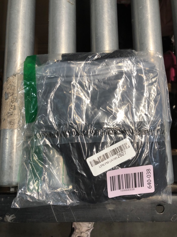 Photo 1 of ***(HEAVILY USED/ MINOR DAMAGE)***Oversized Crop Tops for Women Workout Short Sleeve Drop Shoulder Tee Shirts Athletic Running Tops Roll Hem Black S