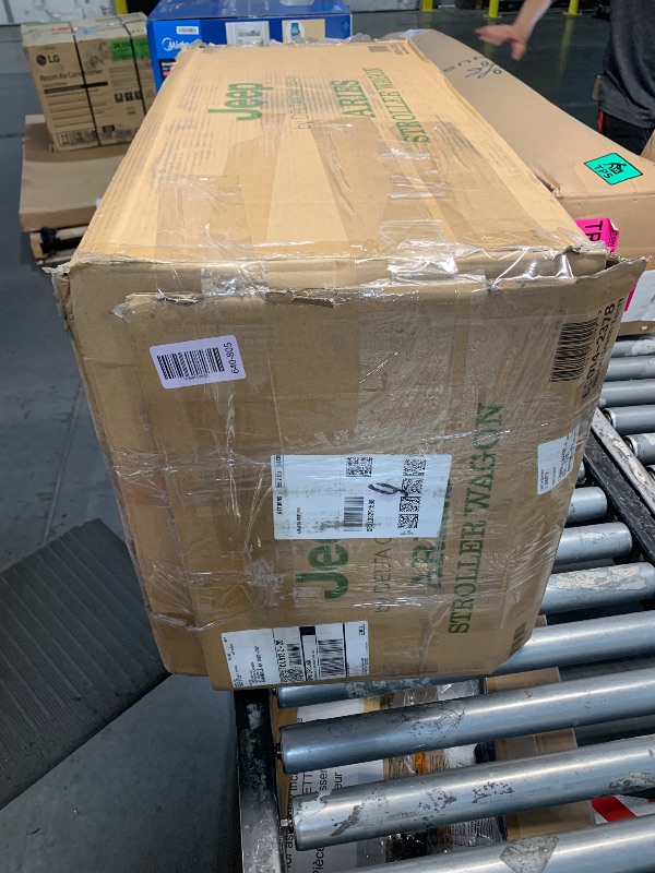 Photo 1 of ****************Missing: canopy, axle connections, tray, cup holder**************
Jeep Aries Stroller Wagon by Delta Children Premium Wagon for 2 Kids with Convertible Seats, Adjustable Push/Pull Handles, Removable Canopy & Flat Fold - Greenguard Gold Cer