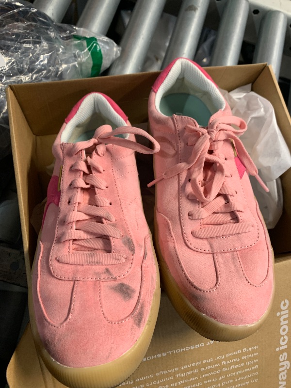 Photo 1 of ***(MINOR DAMAGE/ HEAVILY USED)***Dr. Scholl's Shoes Womens Time Off Win Sneaker Pink Lemonade Fabric 8.5 W