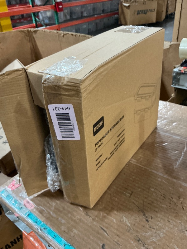 Photo 1 of DEEIF Toploader Storage Box, Trading Card Storage Box with 5 Dividers, Hard Plastic TCG Card Storage Box for Top Loaders, Large for 165 Toploaders 650 Cards (2 Pack)