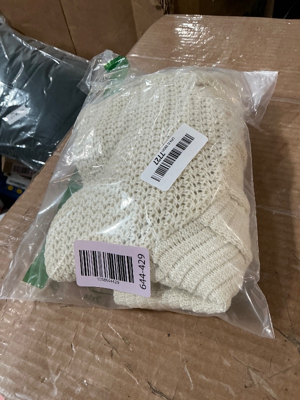 Photo 1 of (SMALL) (USED/FAIR) MakeMeChic Women's Crochet Halter Dress Tie Backless Ruffle Hem Y2k Mini Dresses Cream Small