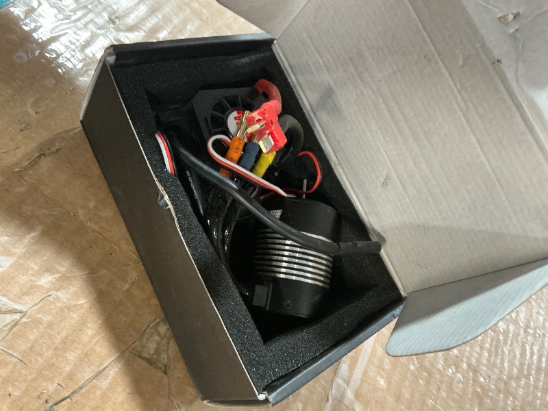 Photo 1 of (UNTESTED) (PARTS) 3650 5900KV Sensorless Brushless RC Motor 120A Brushless ESC & Program Card Set Waterproof Motor ESC Combo 3.175mm Shaft Motor for 1:10 Scale RC Car Truck Update Parts