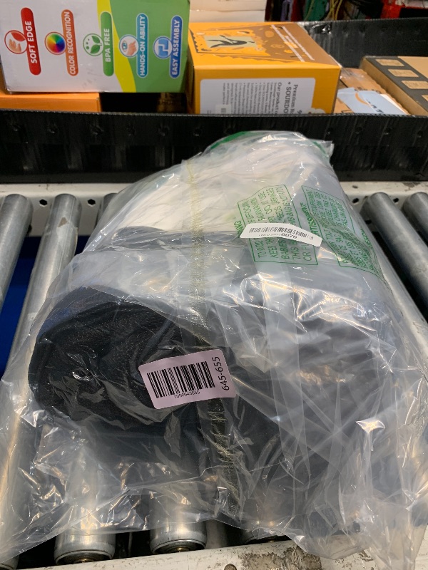 Photo 1 of [Windscreensupplyco] 60-70% 10 FT X 12 FT Mesh Tarp/Shade Cloth 9-Needle Knitted Heavy Duty Black with Grommets for Green House, Garden, pergola, Pools, Dump Truck - MT1012BLKX1