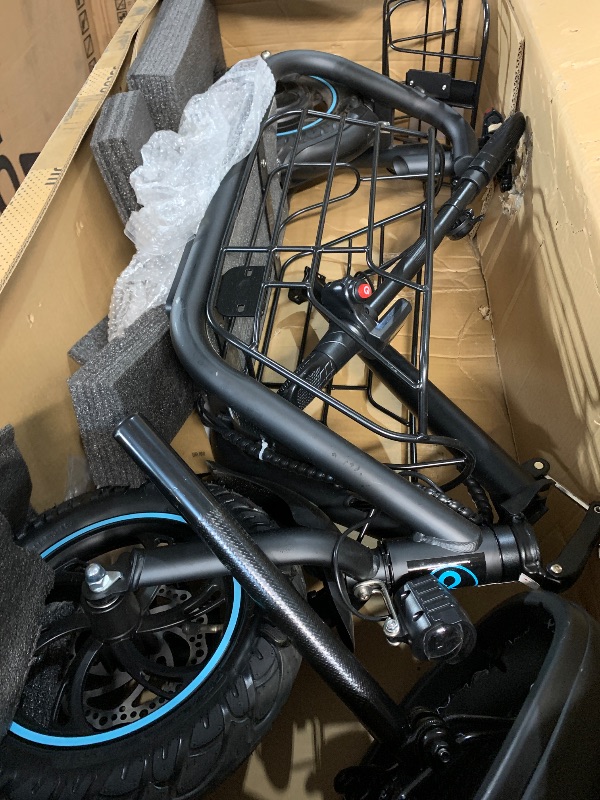 Photo 1 of (missing pieces) Gyroor C1 Plus Electric Scooter for Adults with Seat & Pet Basket - 30 Miles Range 650W Motor 48V 13.5Ah Battery 18.6MPH 14" 