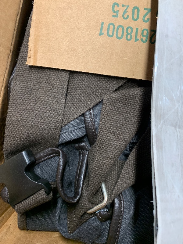 Photo 1 of [Upgraded] Vintage Canvas Messenger Bag 13 15.6 17 inches Large Book Laptop Shoulder Bag Women Men New (Black, X-Large)