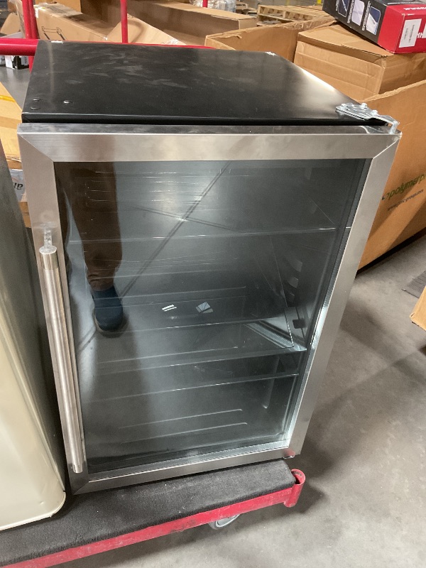 Photo 1 of ***PARTS  ONLY-SEE NOTES*********
Frigidaire EFMIS155 Beverage Refrigerator, 126 Cans-Full Stainless Steel